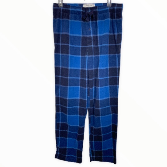 Goodfellows Pajama pants Buffalo Plaid Plush fleece blue black size Medium - Picture 11 of 15